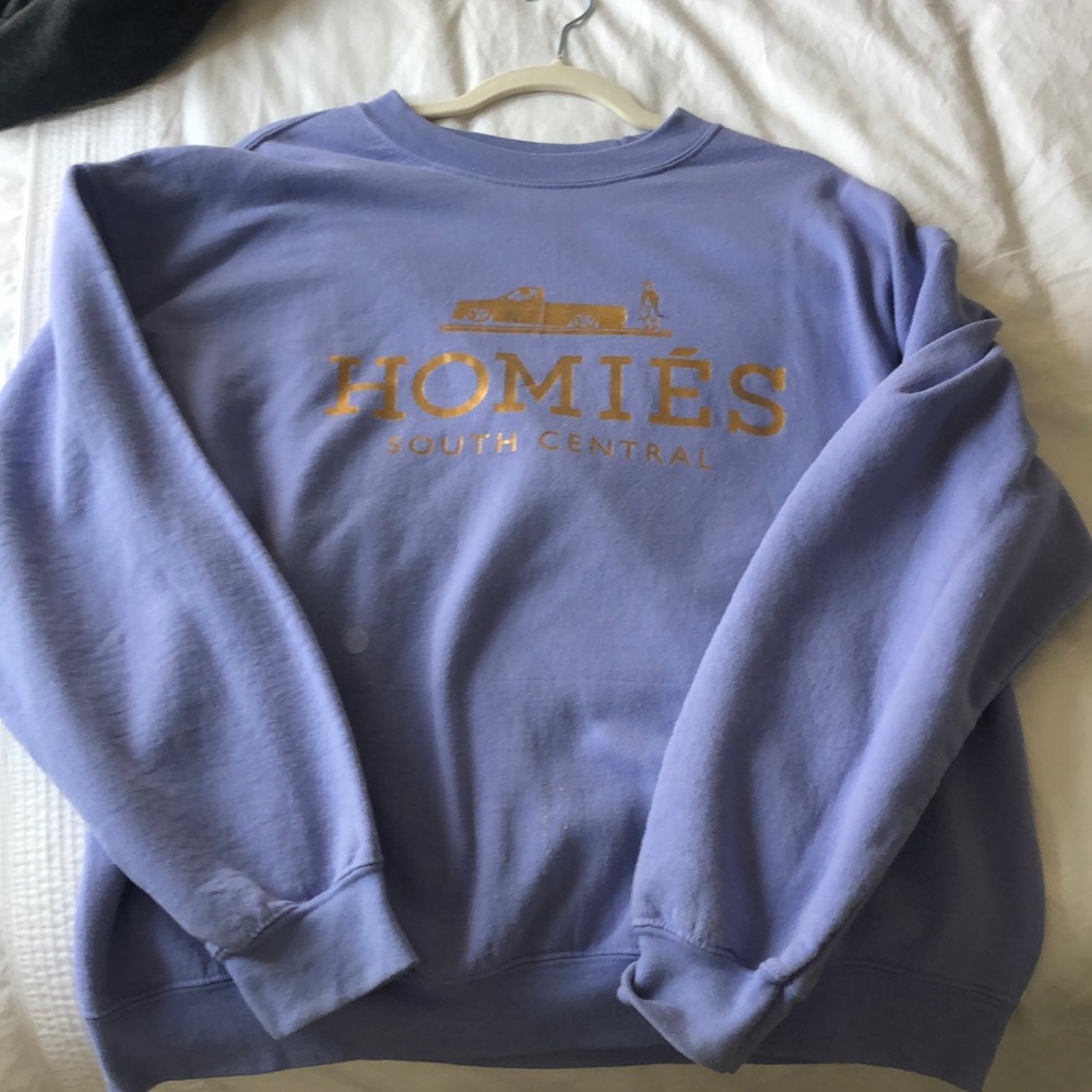 Purple “homies” crewneck Brian Lichtenburg